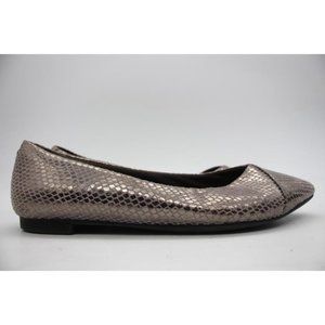 Vionic Caballo Ballet Flat Women’s Size 7 Silver Shoes Gunmetal Snake 359CABALLO